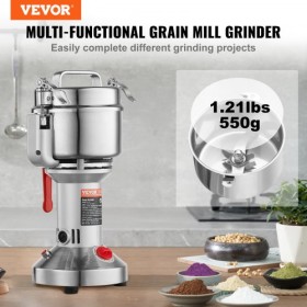 550g Commercial Spice Grinder Electric Grain Mill Grinder High Speed