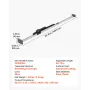 Cargo Bar, Ratcheting Cargo Bar Adjustable from 1499mm to 1854mm, Heavy-duty Steel Cargos Stabilizer with Non-Slip Foot Pads, Te