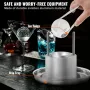 Ice Ball Press Kit, Aircraft Al Alloy Ice Press with Ice Block Mold, Large Mat, Tong, Drip Tray, One Glass, Round Ice Ball Maker