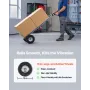 Hand Truck, 226.9 kg Load Capacity, Heavy-Duty Hand Truck Dolly with Non-Slip Wheels & Handle, Aluminum Alloy Portable Trolley D