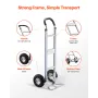 Hand Truck, 226.9 kg Load Capacity, Heavy-Duty Hand Truck Dolly with Non-Slip Wheels & Handle, Aluminum Alloy Portable Trolley D