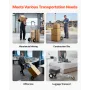 Hand Truck, 226.9 kg Load Capacity, Heavy-Duty Hand Truck Dolly with Non-Slip Wheels & Handle, Aluminum Alloy Portable Trolley D