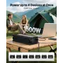 1500W Power Inverter, 12V DC to 230V AC Pure Sine Wave Inverter, Car Charger Converter with Remote Control, USB & Type-C Ports, 