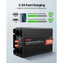 1500W Power Inverter, 12V DC to 230V AC Pure Sine Wave Inverter, Car Charger Converter with Remote Control, USB & Type-C Ports, 