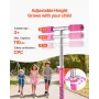 Kick Scooter for Kids Ages 3+, 2-Wheel Toddler Scooter with Light-Up Wheels, Adjustable Height Handlebar, Wide Anti-Slip Deck, F