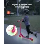 VEVOR Kick Scooter til børn i alderen 3+, 2-hjulet småbørnsscooter med lys-op hjul, justerbart højdestyr, bred anti-skrid D