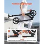 VEVOR Kick Scooter for Kids Ages 8+, Teens & Adults, 2-Wheel Toddler Scooter with Height Adjustable Handlebar, Wide Anti-Slip De