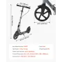 Kick Scooter for Kids Ages 8+, Teens & Adults, 2-Wheel Toddler Scooter with Adjustable Height Handlebar, Wide Anti-Slip Deck, Fo