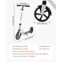 Kick Scooter for Kids Ages 8+, Teens & Adults, 2-Wheel Toddler Scooter with Adjustable Height Handlebar, Wide Anti-Slip Deck, Fo