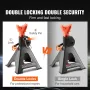 Jack Stands, 3 Ton (2,721.6 kg) Capacity Car Jack Stands Double Locking, 27.4 - 41.4 cm Adjustable Height, for lifting SUV, Pick