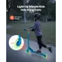 Kick Scooter for Kids Ages 3+, 2-Wheel Toddler Scooter with Light-Up Wheels, Adjustable Height Handlebar, Wide Anti-Slip Deck, F