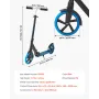 Kick Scooter for Kids Ages 8+, Teens & Adults, 2-Wheel Toddler Scooter with Adjustable Height Handlebar, Wide Anti-Slip Deck, Fo