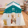 Outdoor Playhouse, Versatile Toddler Playground with Slide, Basketball, Telescope, Steering Wheel, Crawling Tunnel, Sales Window