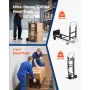 VEVOR 2 in 1 Folding Hand Truck, 226.9 kg Load Capacity for 4-Wheel Mode, Convertible Hand Truck Dolly with Wheels & Adjustable 