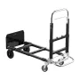 VEVOR 2 in 1 Folding Hand Truck, 226.9 kg Load Capacity for 4-Wheel Mode, Convertible Hand Truck Dolly with Wheels & Adjustable 