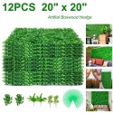 Artificial Boxwood Panel UV 20" X 20" Boxwood Hedge Wall Panels, Artificial Grass Backdrop Wall 4 cm Green Grass Wall, Fake