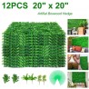 Artificial Boxwood Panel UV 20" X 20" Boxwood Hedge Wall Panels, Artificial Grass Backdrop Wall 4 cm Green Grass Wall, Fake