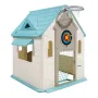 VEVOR Outdoor Playhouse, 5-In-1 Cottage Play House with Pretend Play, Basketball, Darts, Soccer, Ring Toss, Window & Convenient 