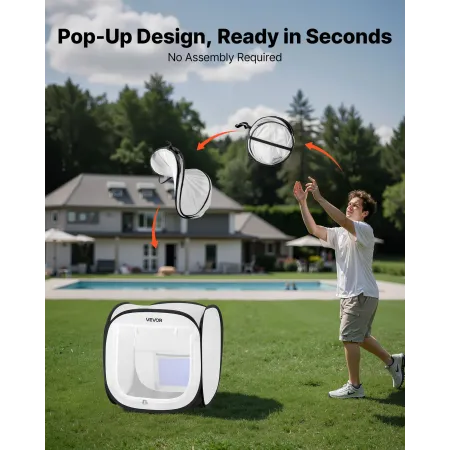 VEVOR Portable Paint Booth Tent, 405 x 405 x 430mm Pop-Up Portable Spray Paint Tent with Mesh Door, Spray Painting Tents for Sma