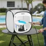 Portable Paint Booth Tent, 405 x 405 x 430mm Pop-Up Portable Spray Paint Tent with Mesh Door, Spray Painting Tents for Small Mod