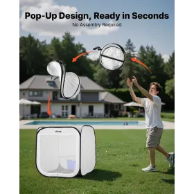 VEVOR bærbart malerkabinetelt, 720 x 725 x 750 mm pop-up bærbart spraymalingstelt med netdør, sprøjtemalertelte til Cabi