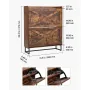 Shoe Cabinet with 2 Flip Drawers, Farmhouse Shoes Storage Cabinet with Metal Legs and Anti-Tipping Device, Freestanding Shoe Org