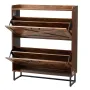 Shoe Cabinet with 2 Flip Drawers, Farmhouse Shoes Storage Cabinet with Metal Legs and Anti-Tipping Device, Freestanding Shoe Org