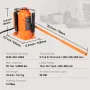 Air Hydraulic Bottle Jack, 20 Ton/40000 LBS All Welded Bottle Jack, 265 - 500 mm Lifting Range, Manual Handle and Air Pump, for 