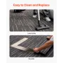 VEVOR Carpet Tiles Reusable 610x610 mm, 24 PCS Modular Carpet Square Rug, Commercial Floor Soft Padded for Seamless Cover 8.9㎡,