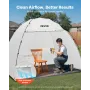 VEVOR Portable Paint Booth Tent, 2330 x 1720 x 1900mm Painting Tent Station, Spray Shelter with Built-in Floor & Mesh Screen, La