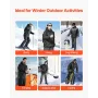 Heated Jacket for Women with 7.4V Battery, Soft Shell Electric Heating Coat, Windproof Lightweight Outerwear with 4 Heating Zone