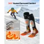 Heated Socks, X-Large Size, 5000mAh Battery Rechargeable Heating Socks with 4 Heating Levels, Electric Heated Sock with APP Cont