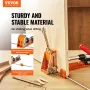 Pocket Hole Jig Kit, 34 Pcs Pocket Hole Jig System with 27.9 cm C-clamp, Fixture, Step Drills, Wrenches, Drill Stop Rings, Squar