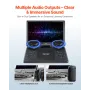 Portable DVD Player, 14 inch HD Swivel Display Screen, 4.5-5 Hours Built-in Rechargeable Battery, Dual Speakers, Support Sync TV