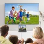 Portable DVD Player, 14 inch HD Swivel Display Screen, 4.5-5 Hours Built-in Rechargeable Battery, Dual Speakers, Support Sync TV