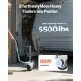 VEVOR Elektrisk trailer Dolly, 2,5 T trækkapacitet, 380W 12V motoriseret jockeyhjul med 7 m/min bevægelseshastighed, 31-63 cm