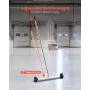 magnetisk fejemaskine med hjul, 43 cm, 4,5 kg bæreevne
