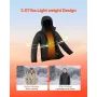 Heated Jacket for Men with 7.4V Battery, Soft Shell Electric Heating Coat, Windproof Waterproof Lightweight Outerwear with 5 Hea