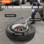 Dækmontering Demount Tool, 571-622 mm manuelt ståldækskifter