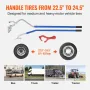 Tire Mount Demount Tool, 571-622 mm Manual Steel Tire Changer Mount Demount Removal Tool, with Extra Bead Holder, Tubeless Truck