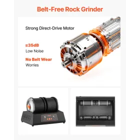 VEVOR Rock Tumbler Kit, 8 lbs Rock Polishing Kit, 4 Speed Settings 9-Day Polishing Timer Stone Polishing Kit, Double Barrel Rock