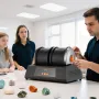 Rock Tumbler Kit, 8 lbs Rock Polishing Kit, 4 Speed Settings 9-Day Polishing Timer Stone Polishing Kit, Double Barrel Rock Polis
