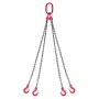 VEVOR Chain Sling, 6.3mm x 1.5 m Lifting Chains with 4 Leg Grab Hooks,Heavy Duty G80 Alloy Steel Lifting Sling, 2993kg Capacity,