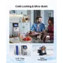 VEVOR Commercial Ice Maker Machine, 45.36 kg/24h with 12.7kg Storage, 45 Cubes per Cycle, Stainless Steel Freestanding & Under C