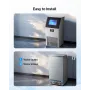 VEVOR Commercial Ice Maker Machine, 45.36 kg/24h with 12.7kg Storage, 45 Cubes per Cycle, Stainless Steel Freestanding & Under C
