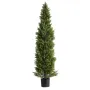 Artificial Topiary Cedar Trees, 2 Set 1524mm Faux Pine Shrubs Plants, Fake Silk Tree Look Real, Easy Assembly for Decor Front Po