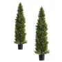 kunstige topiary cedertræer, 2 sæt 1524 mm kunstige fyrrebuske