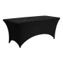 VEVOR 6 Pack Table Cloth for 6FT Rectangular Fitted Events, Wrinkle-Resistant Stretch Black Table Covers, Washable Spandex Table