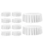 VEVOR White Round Tablecloths 10 Pack, 120 Inches in Diameter, Stain- & Wrinkle- Resistant, Machine Washable Table Clothes, Poly