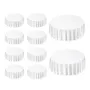 VEVOR White Round Tablecloths 10 Pack, 120 Inches in Diameter, Stain- & Wrinkle- Resistant, Machine Washable Table Clothes, Poly